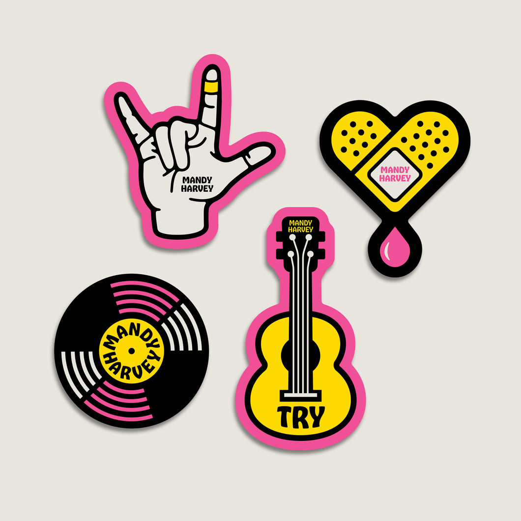 Paper Cuts Vinyl Sticker Pack (4ct)
